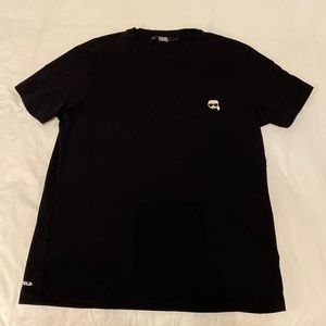 Mens Karl Lagerfeld Black Logo Tee